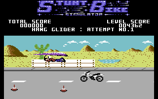 Stunt Bike Simulator screenshot 3 for Commodore 64